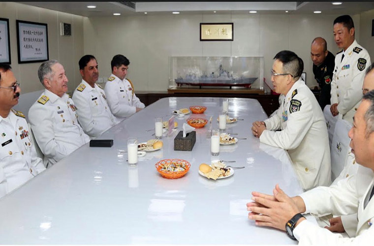 Pak Navy Chief visits Chinese ships