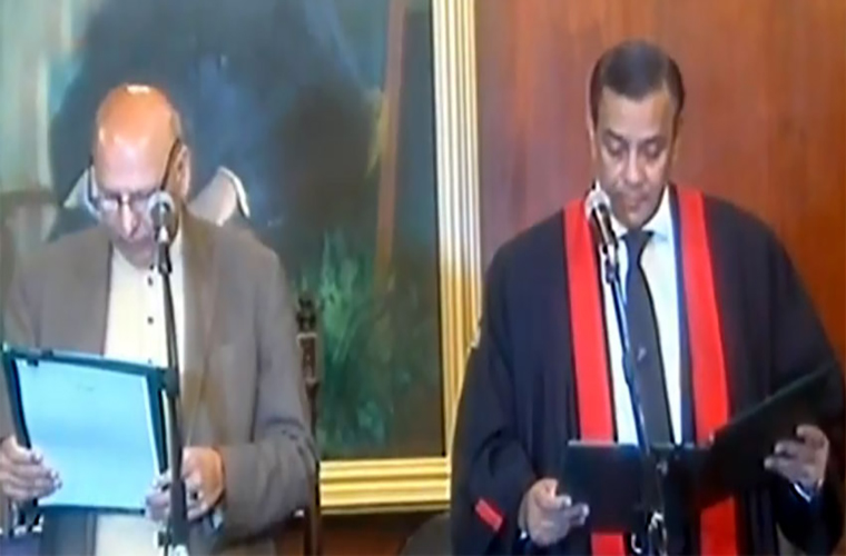 Justice Mamoon takes oath