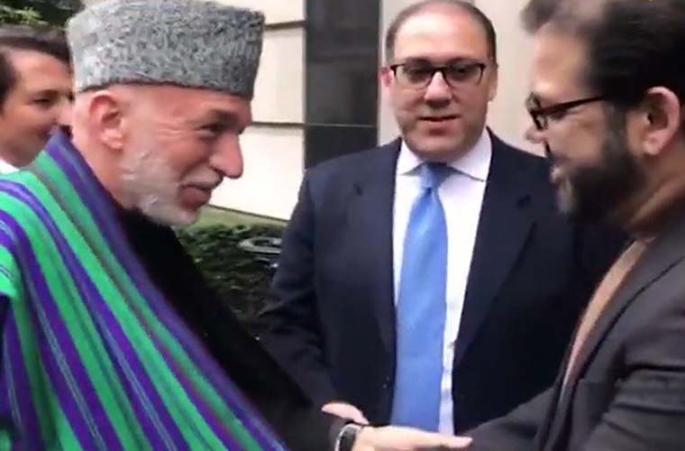 Hamid Karzai meets Nawaz