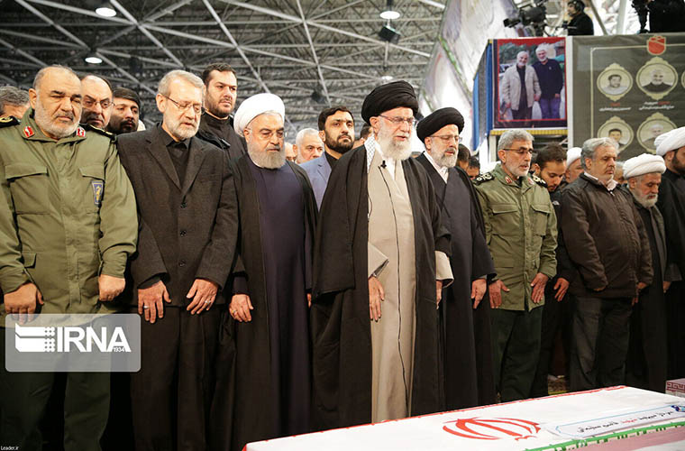 Ayatollah Khamenei leads funeral prayers