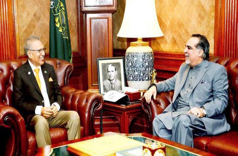 President Alvi meets Governor Sindh
