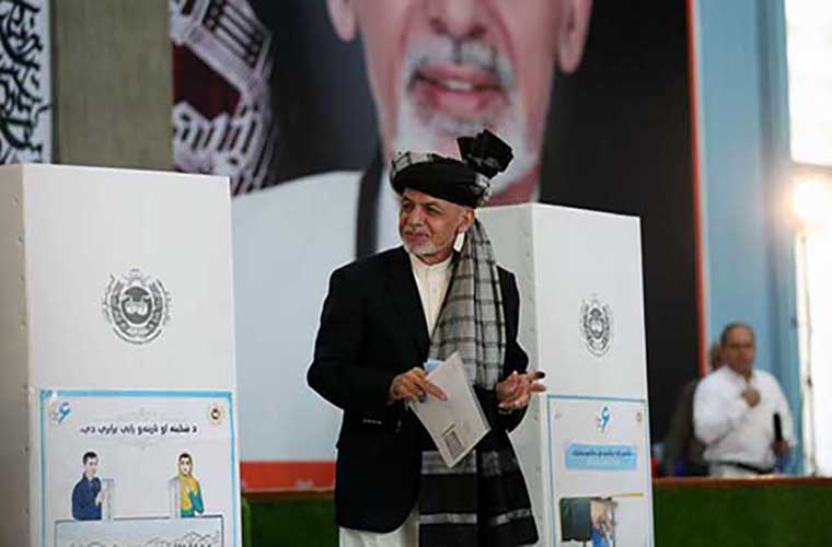 President Ashraf Ghani acknowledges