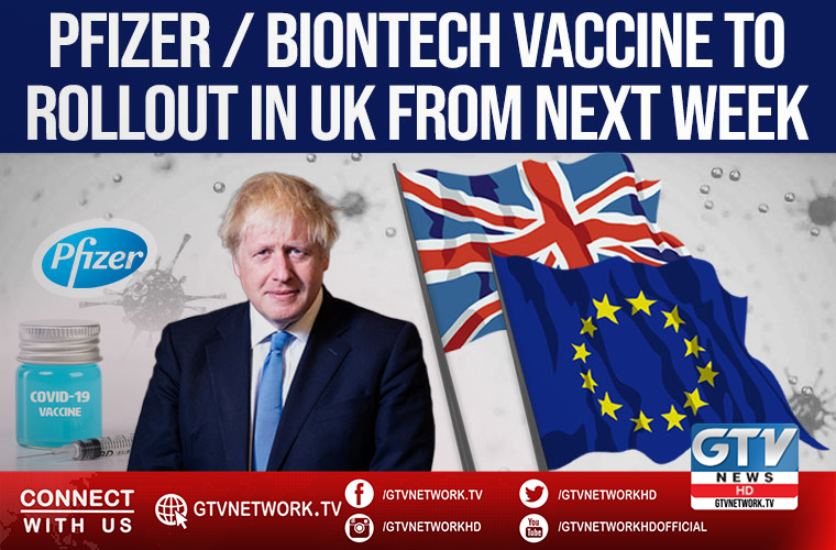 Pfizer/BioNTech vaccine to rollout in UK from next week-EU cautions on race
