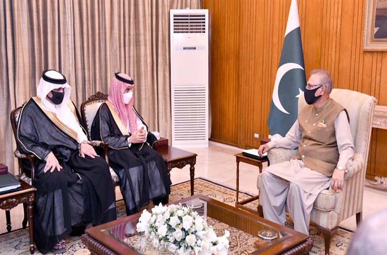 Saudi FM calls on President and Prime Minister of Pakistan