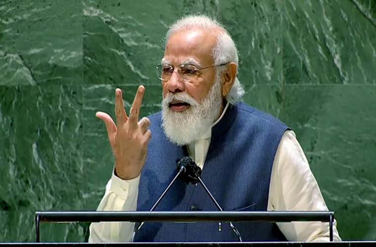 Indian PM Modi speaks on Afghanistan at UN