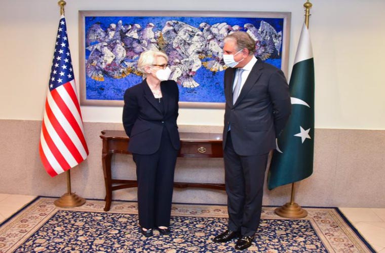 Wendy Sherman led US delegation meet Foreign Minister Shah Mahmood